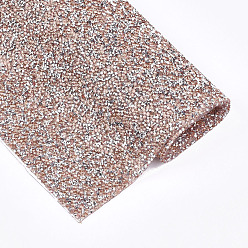 Light Peach Hot Melting Resin Rhinestone Glue Sheets, for Trimming Cloth Bags and Shoes, Light Peach, 40x24cm