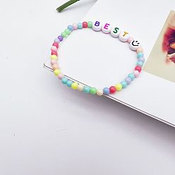 4 Colorful Beaded Bracelet for Kids - Devil's Eye Bohemian DIY Handmade Mi Band 4 Strap