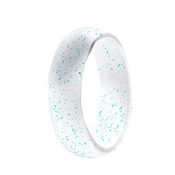 Transparent Flash Blue Sparkling Silicone Ring - Glittery, European and American Style, Couple Ring.