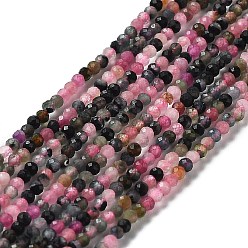 Tourmaline Natural Tourmaline Beads Strands, Faceted, Round, 2mm, Hole: 0.3mm, about 230pcs/strand, 15.55''(39.5cm)