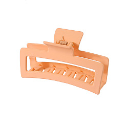 13cm rectangular - light orange Geometric Hair Clips Set for Thick Hair - Large 13cm Claw, Shark and Plate Clips in Minimalist Design