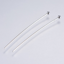 Stainless Steel Color 304 Stainless Steel Ball Head Pins, Stainless Steel Color, 40x0.5mm, 24 Gauge, Head: 2mm