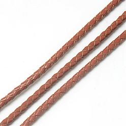 Peru Leather Braided Cord, Peru, 4mm, about 54.68 yards(50m)/bundle