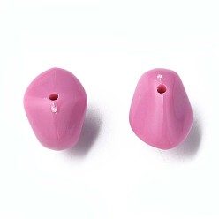 Flamingo Opaque Acrylic Beads, Nuggets, Flamingo, 12.5x18x13mm, Hole: 1.6mm, about 360pcs/500g