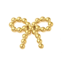 Real 18K Gold Plated Ion Plating(IP) 304 Stainless Steel Connector Charms, Bowknot Link, Real 18K Gold Plated, 19x25x3mm, Hole: 6.5x4mm
