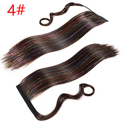 4# Magic Tape Wrapped Golden Straight Hair Ponytail Extension with Volume and Natural Look for Women