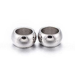 Stainless Steel Color 201 Stainless Steel Spacer Beads, Rondelle, Stainless Steel Color, 2x1mm, Hole: 1.2mm