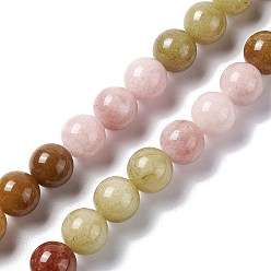 Другие Нефриты Природного нефрита нитей бисера, окрашенные, круглые, 12 мм, отверстие : 1.2 мм, около 32 шт / нитка, 15.16'' (38.5 см)