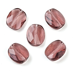 Фиолетовый Стекло имитация австрийских хрустальных бусин, овальные, граненые, фиолетовые, 8x9x4.5 мм, отверстие : 1.2 мм