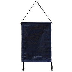 Midnight Blue PVC Diamond Painting Hanging Frame, with Wood Stick, for Diamond Painting Poster Photos Picture Map Accessories, Midnight Blue, 400x300mm