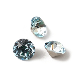 Бирюза K 5 кабошоны из стеклянного страза, задние и задние, граненые, алмаз, бирюзовые, 8x6 мм