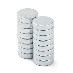 Platinum Flat Round Refrigerator Magnets, Office Magnets, Whiteboard Magnets, Durable Mini Magnets, Platinum, 7x2mm
