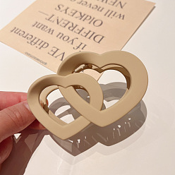 Фора Пластиковые зажимы когтя волос, аксессуары для волос для женщин и девочек, сердце, оранжевые, 90 мм