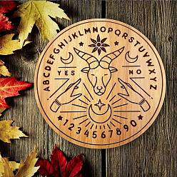 Овца Деревянная маятниковая доска, биолокация гадальная доска, для колдовства принадлежности для викканского алтаря, плоско-круглые, овца, 150x50 мм