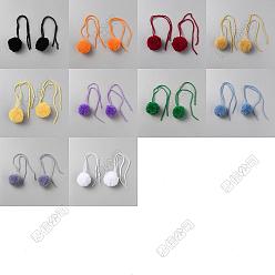 (52) Непрозрачная лаванда 30шт 10 цвета полиэстеровый помпон, круглые, разноцветные, 285 мм, 3 шт / цвет