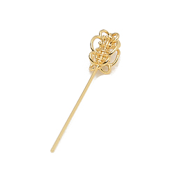 Real 18K Gold Plated Brass Head Pins, for Ghost Witch Baroque Pearl Making, Truncheon, Real 18K Gold Plated, 48x11mm