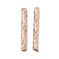 Розовое Золото 304 шарики из нержавеющей стальной трубы, ионное покрытие (ip), текстурированная трубка, розовое золото , 16x2 мм, отверстие : 1 мм