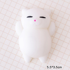 Cat Shape TPR Stress Toy, Funny Fidget Sensory Toy, for Stress Anxiety Relief, Animeala, Cat Pattern, 55x35mm