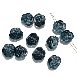 Bleu De Prusse Perles de verre tchèques, rose, null, 12x12mm