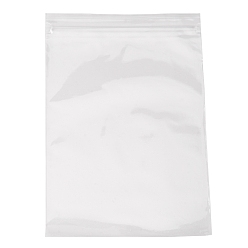 Прозрачный Полипропиленовые пакеты с замком на молнии, верхнего уплотнения, закрывающиеся сумки, мешок с самоуплотнением, прямоугольные, прозрачные, 22x15 см, односторонняя толщина: 2 мил(0.06мм), внутренней меры: 21x15 см