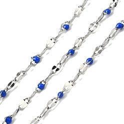 Средно-синий 304 цепи натяжные нержавеющие, с эмалью, пайки, с катушкой, реальный 18 k позолоченный, светло-синий, 2 мм