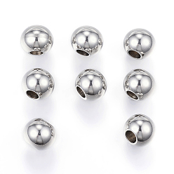 Stainless Steel Color 202 Stainless Steel Spacers Beads, Round, Stainless Steel Color, 2x1.5mm, Hole: 1mm