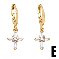 Е Красочные мини-серьги-фрукты с крестиками и подвесками в виде глаз