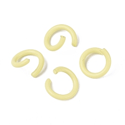 Mousseline au Citron Anneaux ouverts en fer peint à la bombe, mousseline de citron, Jauge 18, 8.5x1mm, diamètre intérieur: 5.5 mm, environ5050 pcs / 1000 g