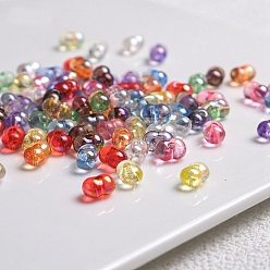 Mixed Color Transparent Acrylic Beads, Mixed Color, 8x5mm, Hole: 2mm