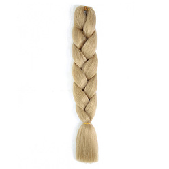 Tan Long Single Color Jumbo Braid Hair Extensions for African Style - High Temperature Synthetic Fiber