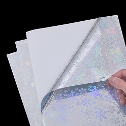 Разноцветный Голографические лазерные наклейки со снежинками для домашних животных, листы с наклейками цвета радуги для художественных промыслов своими руками, скрапбукинга, красочный, 297x210 мм