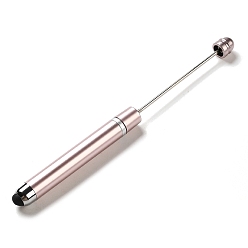 Розовый Стилус для сенсорного экрана из АБС-пластика, железная ручка из бисера, для персонализированной ручки своими руками с ювелирной бусинкой, туманная роза, 148x10 мм