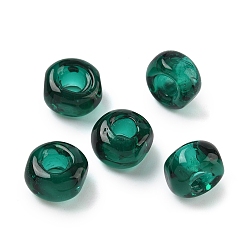 Темно-серый Бусины лэмпворк европейского стиля , бусины с большим отверстием, кубические, темно-серый, 11.5x11.5x8.5 мм, отверстие : 5 мм