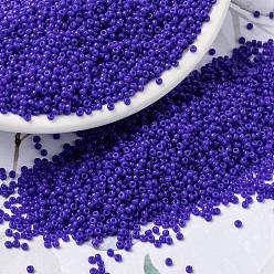 (RR417) Opaque Blue Миюки круглые бусины рокайль, японский бисер, 11/0, (rr417) непрозрачный синий, 2x1.3 мм, отверстие : 0.8 мм, Около 1111 шт / 10 г