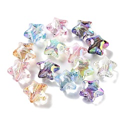 Mixed Color Transparent Acrylic Beads, Star, Mixed Color, 18x19.5x12mm, Hole: 2mm