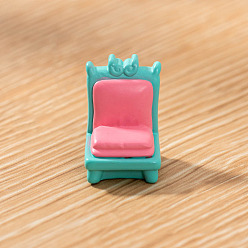 Furniture & Appliances Пластиковая мебель мини модель, аксессуары для кукольного домика с микро-ландшафтом, притворяясь опорными украшениями, стул, 16x22 мм