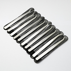 Stainless Steel Color Iron Beading Tweezers, Stainless Steel Color, 125x9x2mm