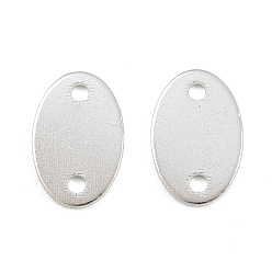 Посеребрённый Подвески из латуни, без кадмия и без свинца, овальные связи, 925 серебро покрытием, 10.5x7x0.7 мм, отверстие : 1 мм
