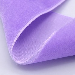 Lilac Polyester Velvet Ribbon for Gift Packing and Festival Decoration, Lilac, 1/2 inch(13mm), about 25yards/roll(22.86m/roll)