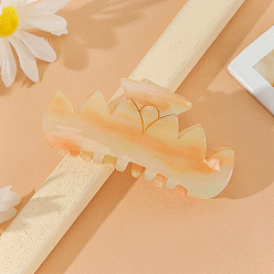 Orange Acrylic Large Claw Hair Clips, for Girls Women Thick Hair, Orange, 90mm