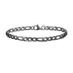 Античное Серебро Браслеты из нержавеющей стали с панцирными цепями, драгоценности для мужчины, античное серебро, 9-1/8 дюйм (23 см)