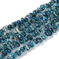 Морской Синий Стеклянные бусины с гальваническим покрытием , арахис, Marine Blue, 3~4x6~7x4~5 мм, отверстие : 1 мм, около 156~158 шт / нитка, 15.35''~15.75'' (39~40 см)