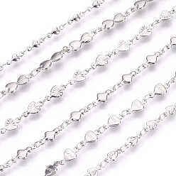 Stainless Steel Color 304 Stainless Steel Link Chain Bracelets, with Lobster Claw Clasps, Mixed Shapes, Stainless Steel Color, 8-1/8 inch~8-3/8 inch(20.5~21.2cm)