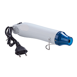 White Type C Plug(European Plug) 230V Mini Heat Gun, Hot Air Gun Tools Shrink Gun, for DIY Shrink Wrap Drying Paint Embossing, White, 225x43x47mm