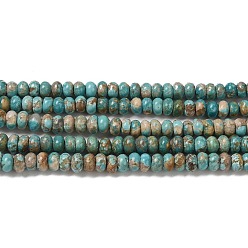 Natural Turquoise Natural Turquoise Beads Strands, Rondelle, 6x4mm, Hole: 0.6mm, about 105pcs/strand, 15.94''(40.5cm)