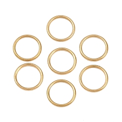 Golden Ionenplattierung (IP) 304 Geschlossene Biegeringe aus Edelstahl, Runde, golden, 22 Messgerät, 6x0.6 mm