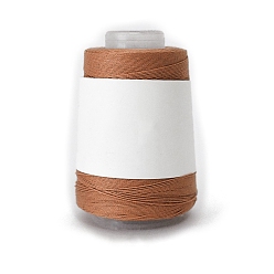 Chocolate 280M Size 40 100% Cotton Crochet Threads, Embroidery Thread, Mercerized Cotton Yarn for Lace Hand Knitting, Chocolate, 0.05mm