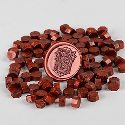 FireBrick Sealing Wax Particles, for Retro Seal Stamp, Octagon, FireBrick, Package Bag Size: 114x67mm, about 100pcs/bag