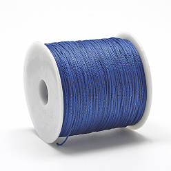 Medium Blue Polyester Cords, Medium Blue, 0.8mm, about 131.23~142.16 yards(120~130m)/roll