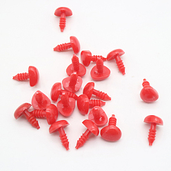 Red Triangle Plastic Craft Safety Screw Noses, with Shim, Doll Making Supplies, Red, 26x21mm